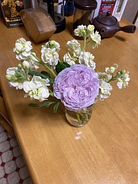 庭バラとストック